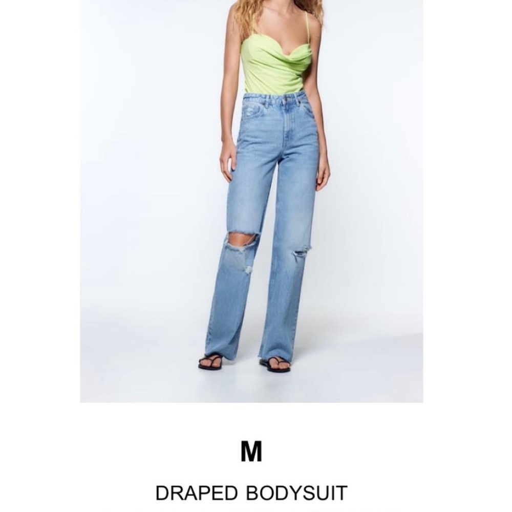 Zara dropped body- lime green- size M